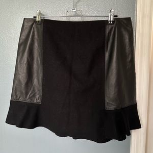 Madewell leather panel skirt